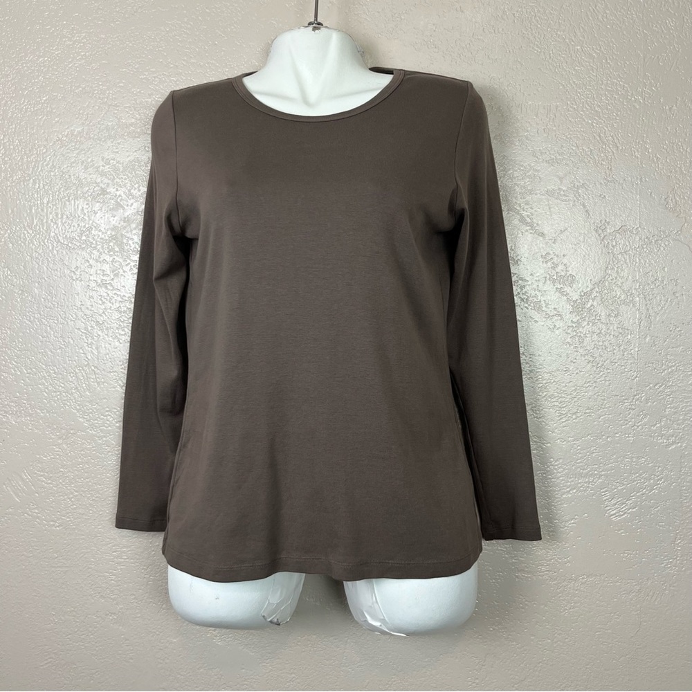 5 for $30 St. John’s bay‎ women long sleeve classic comfort tan shirt size M